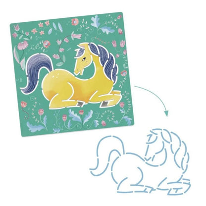 Djeco Stencils Horses