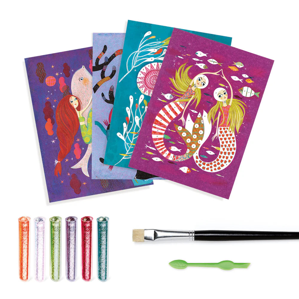 Djeco Glitter Boards -  Mermaid Lights