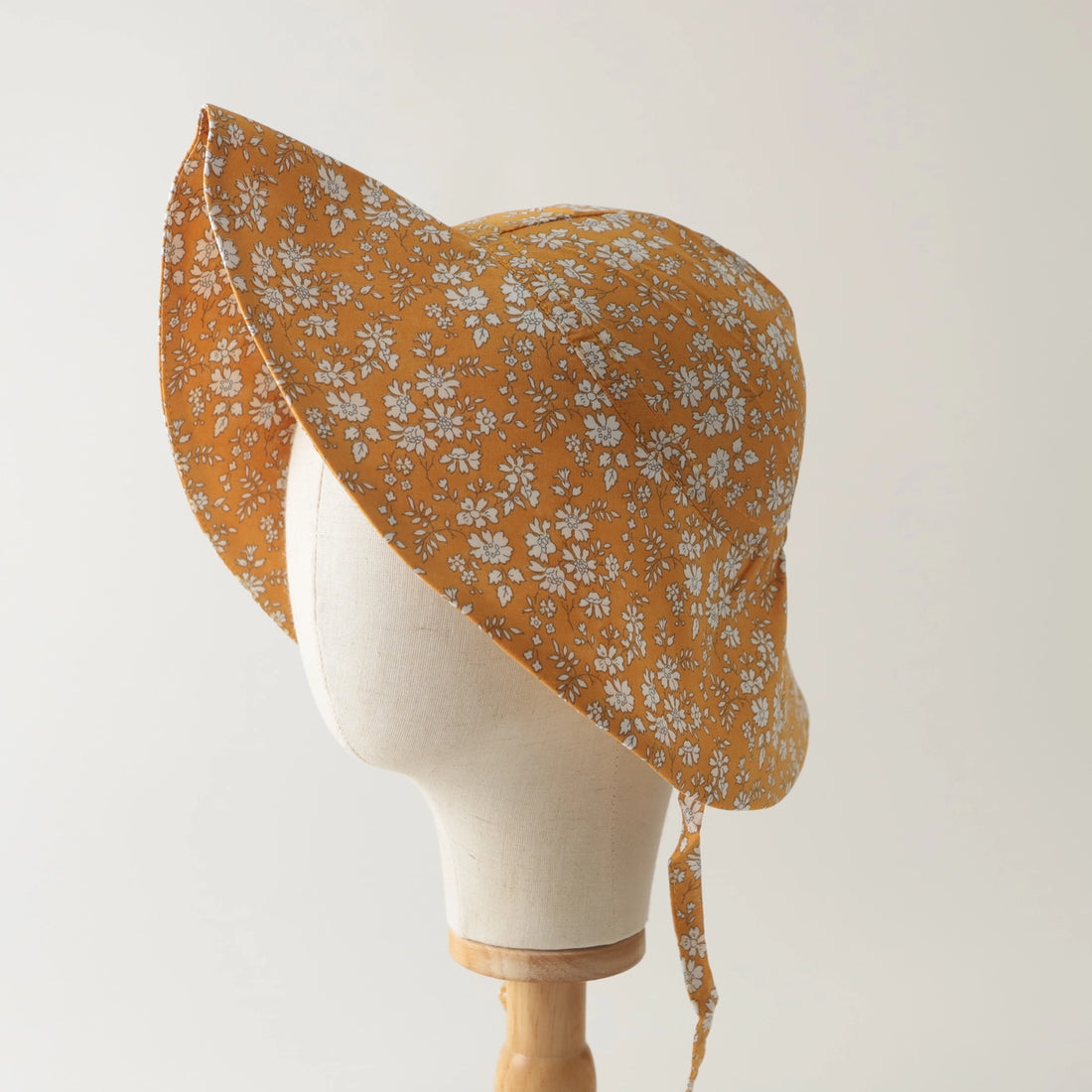 Sun Hat: Golden Floral 6-12m
