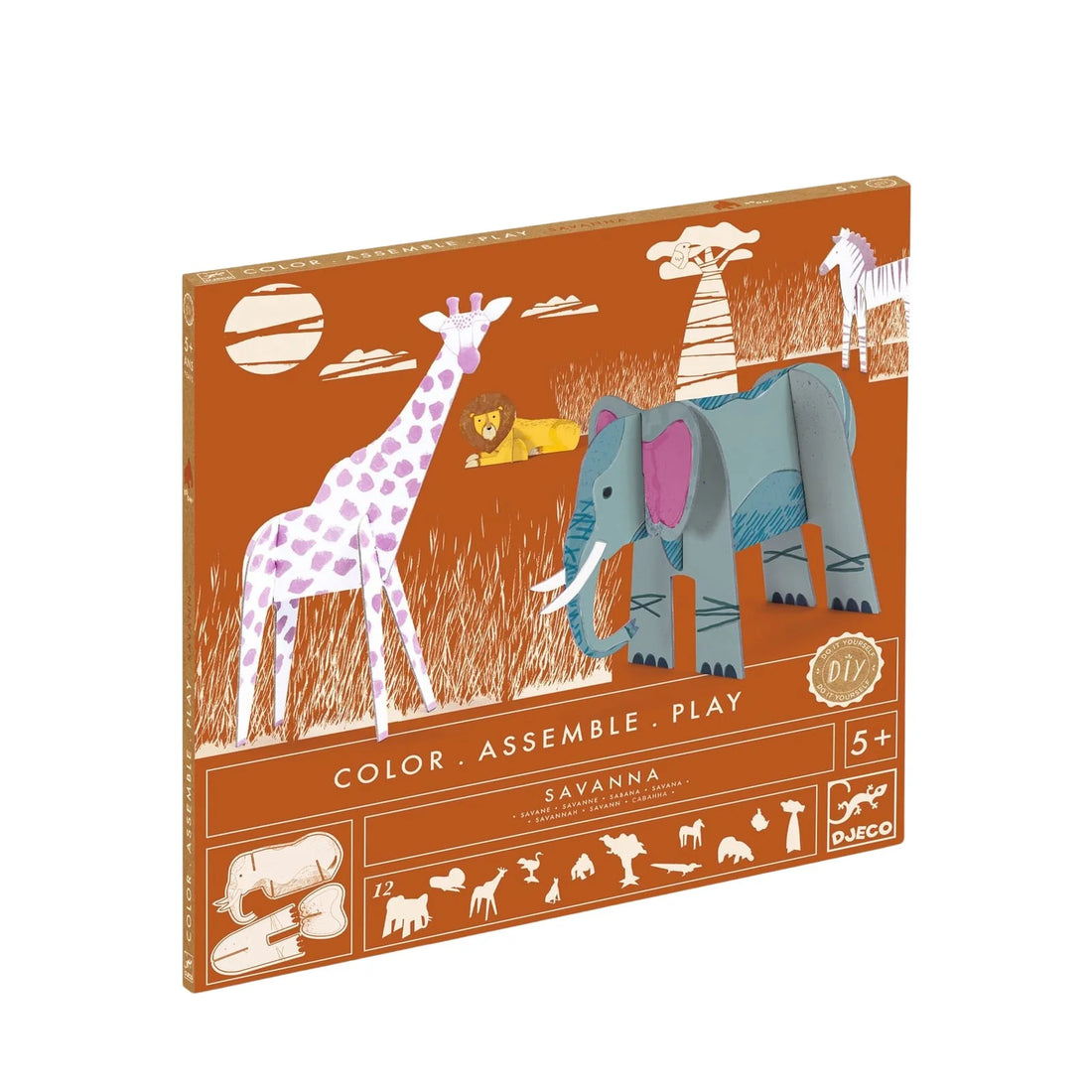Djeco Colour, Assemble, Play - Savanna