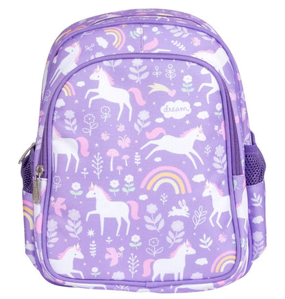 Kids insulated front compartment backpack: Unicorn dreams