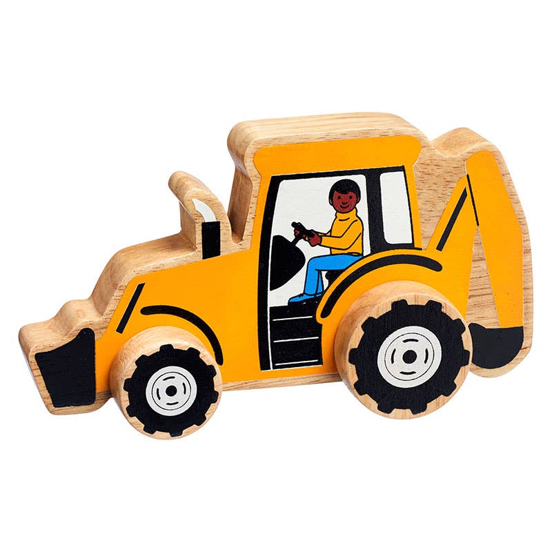 Digger Push Along - Handmade Fair Trade Wooden Kids Toy