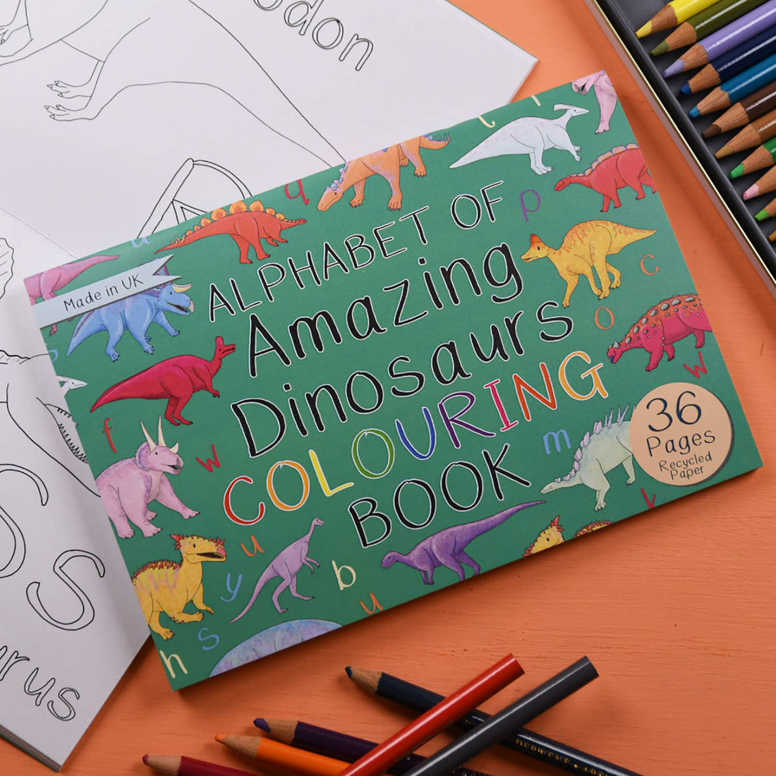 Alphabet of Amazing Dinosaurs Colouring Book