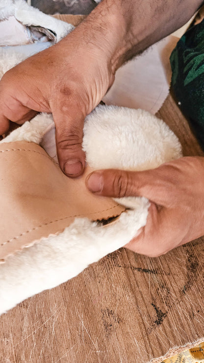 Sheepskin Babouche Slippers: Medium