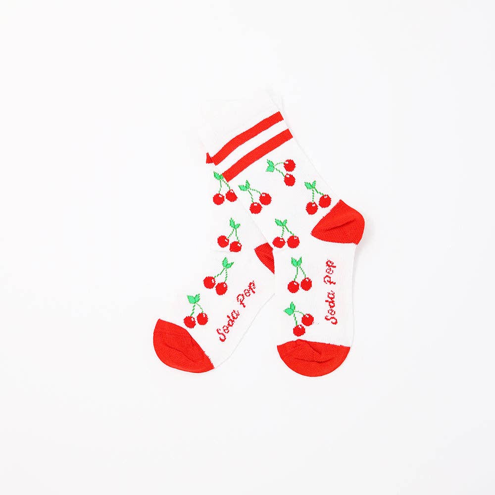 Cherry Sporty Kids Socks: 0-12 months