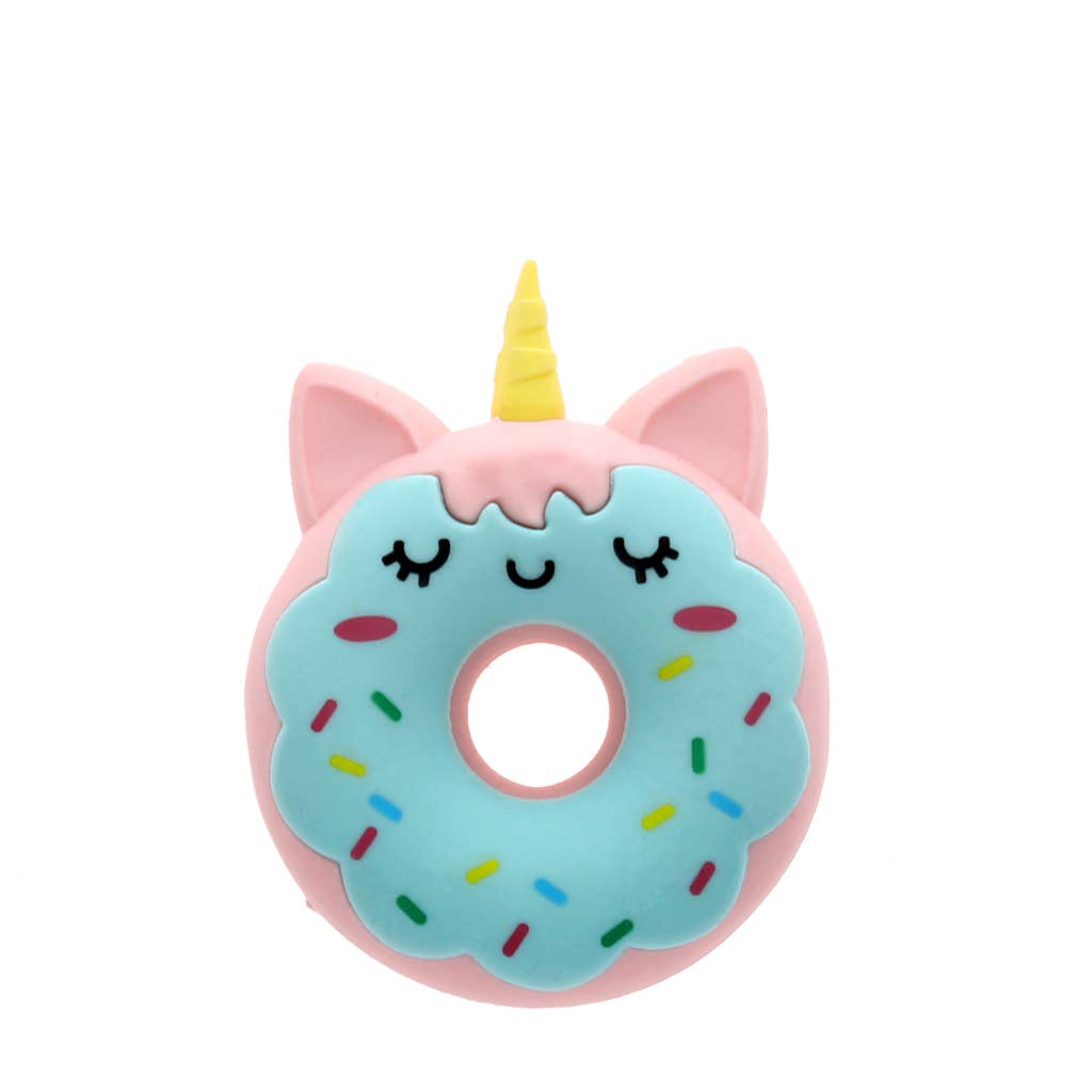 Adorable animal doughnut eraser - Unicorn