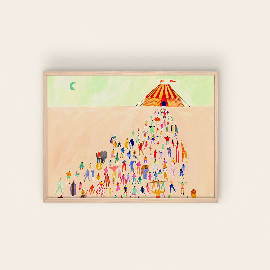 Nights At The Circus Art Print | Nursery Wall Art | Fun: A3