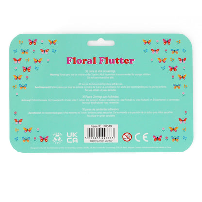 Stick On Earrings (30 Pairs) - Floral Flutter