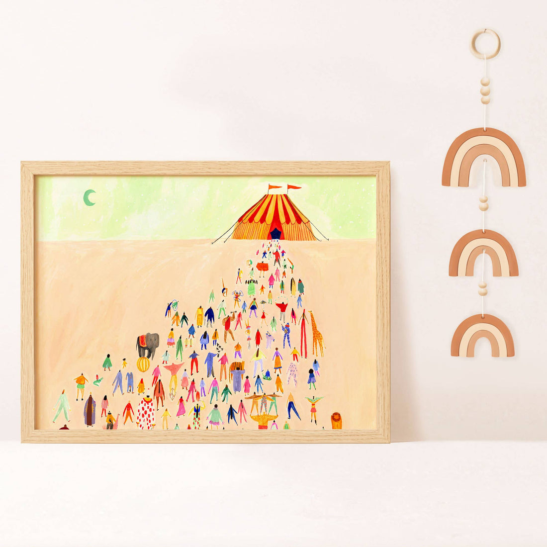 Nights At The Circus Art Print | Nursery Wall Art | Fun: A3