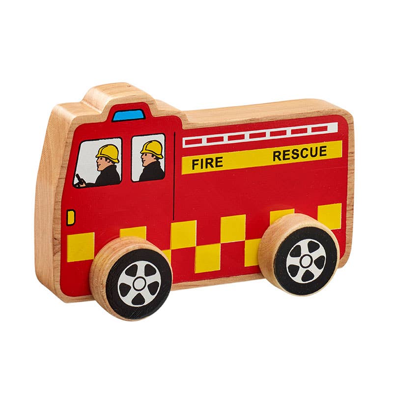 Fire Engine Push Along - Handmade Fair Trade Wooden Kids Toy