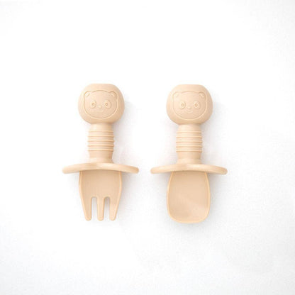 Silicone Baby Cutlery Set: Blue