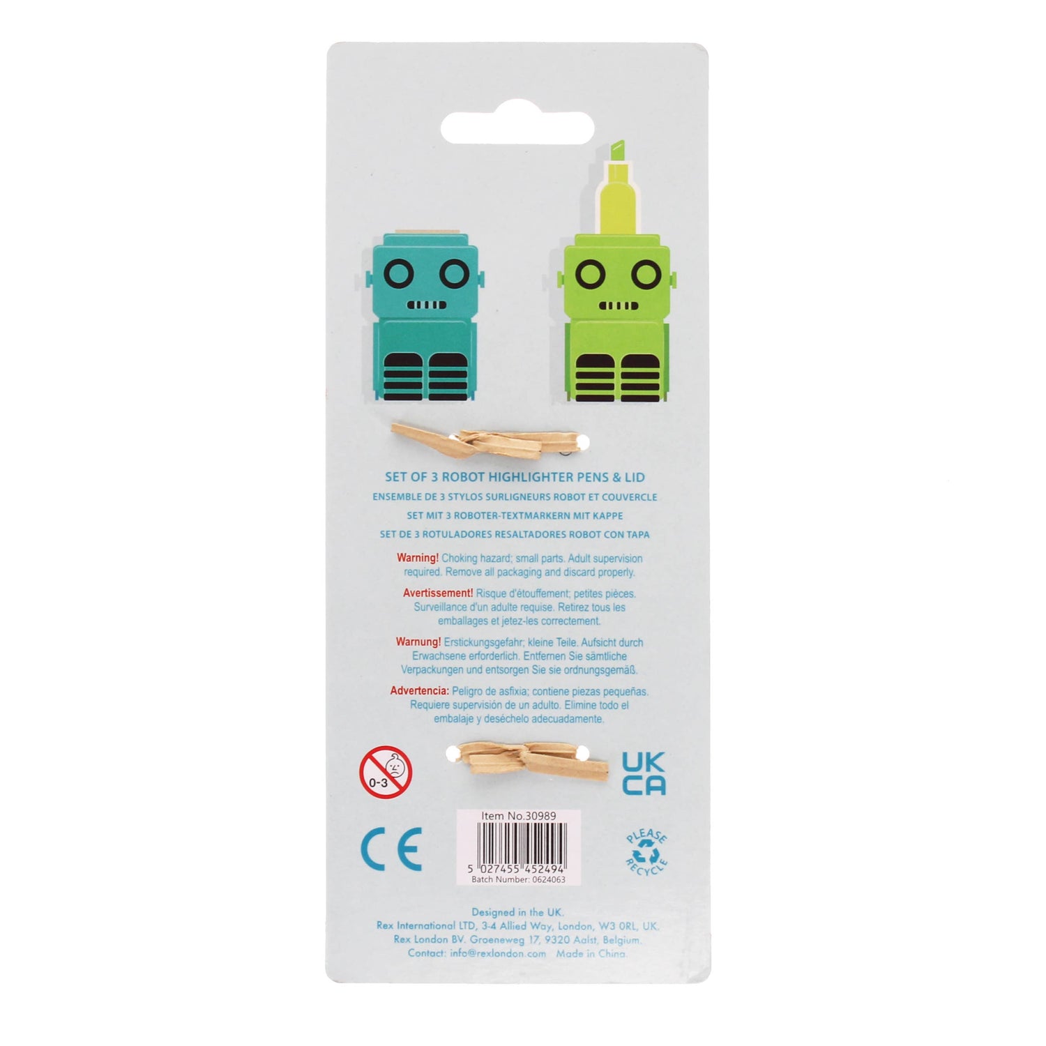 Stackable highlighters set - Robot