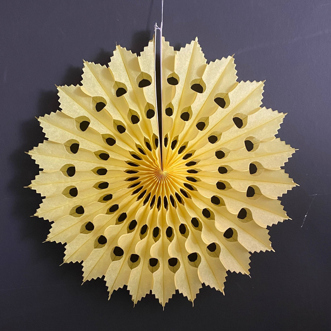Paper Fan - Pack of 6 - Yellow