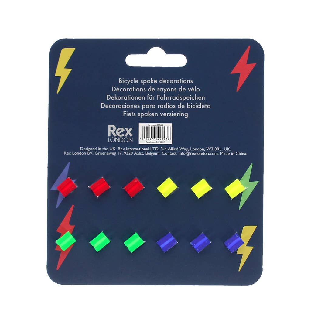 Bicycle spoke decorations - Lightning bolts