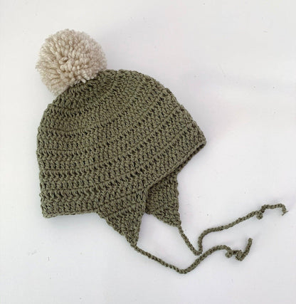 Acorn bonnet: Chalky Pink / Oatmeal