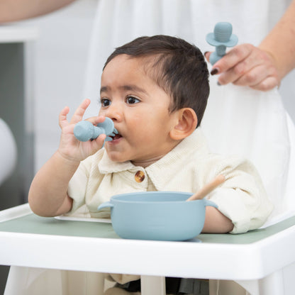Silicone Baby Cutlery Set: Cream