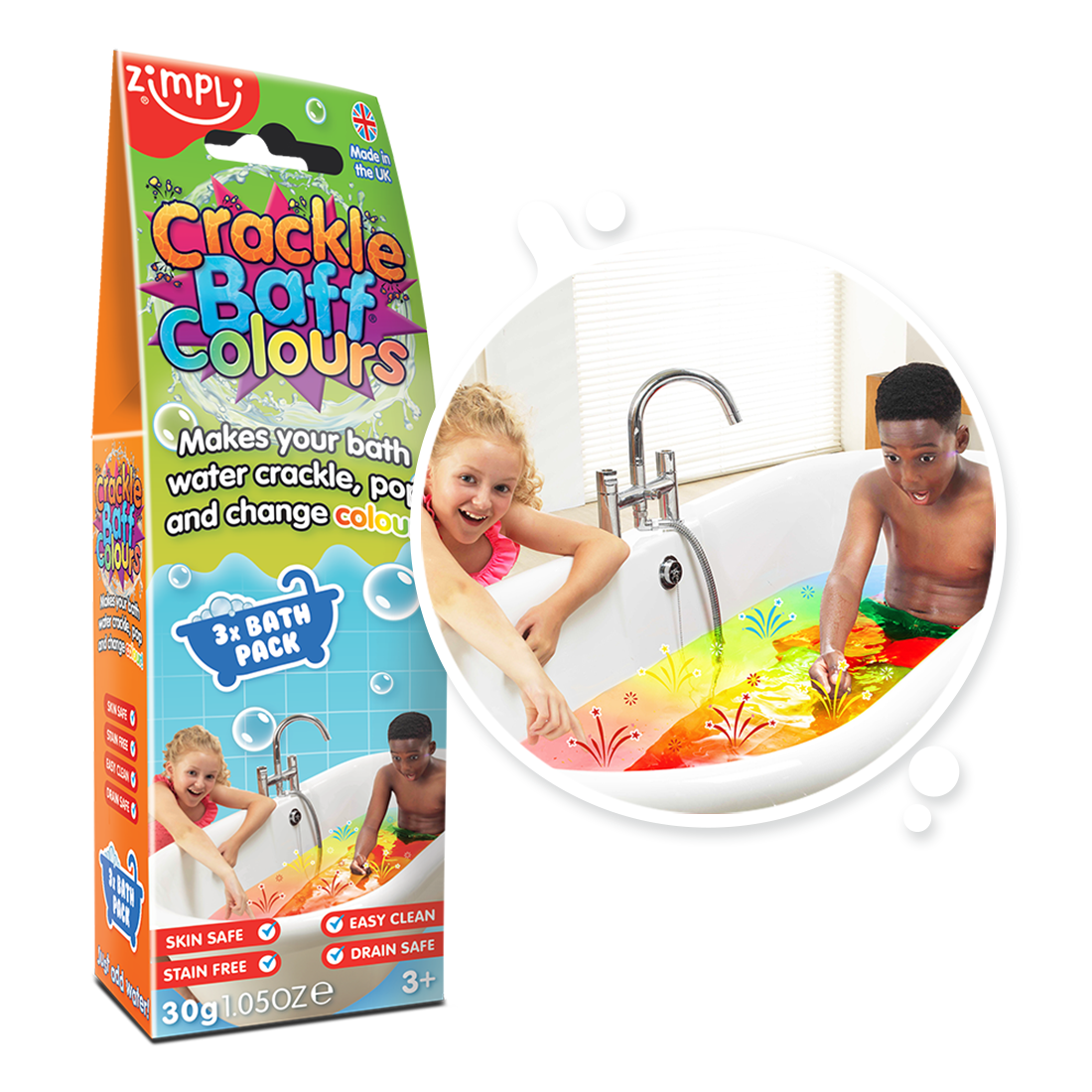 Zimpli Crackle Baff Colours - Crackle, Pop & Colour Bath Toy
