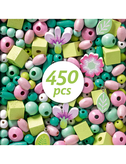 Wooden Beads - Leaves &amp; Flowers