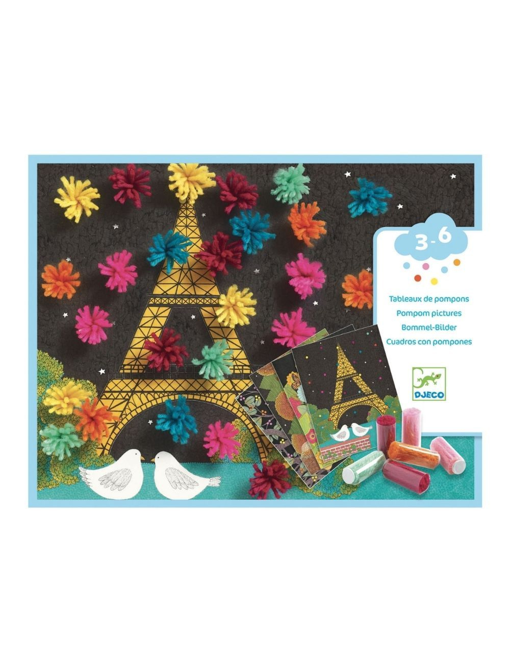 Djeco Collages - An Explosion of Pompoms