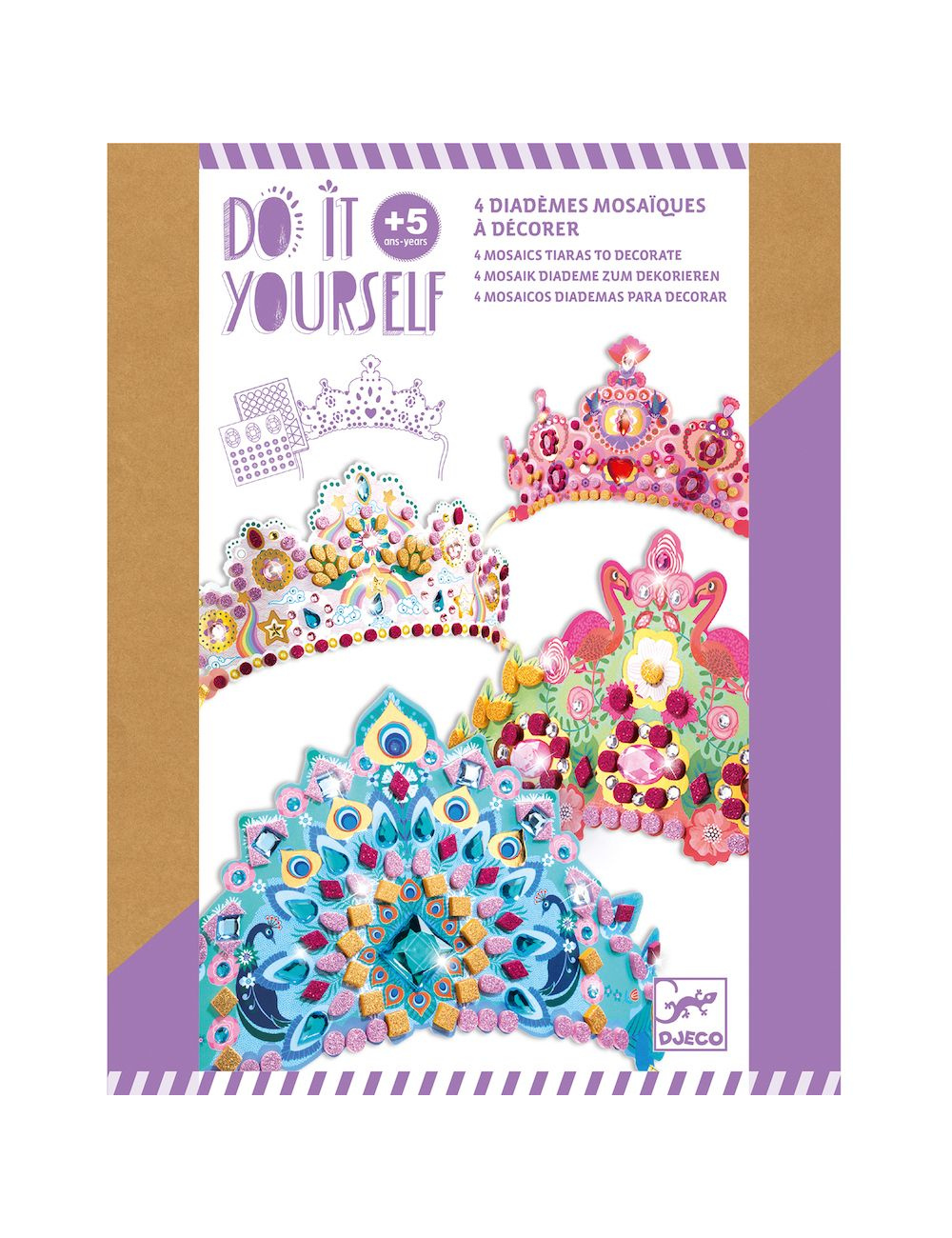 Djeco Do it Yourself Mosaic Tiaras - Like a Princess