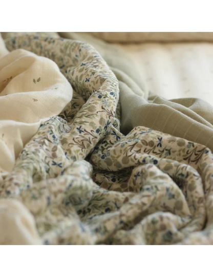 Organic Baby Muslin Swaddle - Riverbank