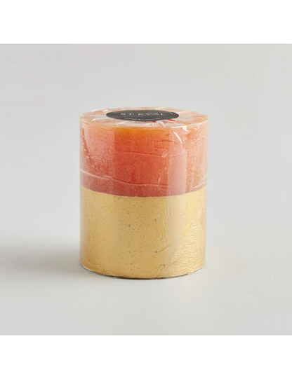 Orange &amp; Cinnamon Gold Half-Dipped Pillar