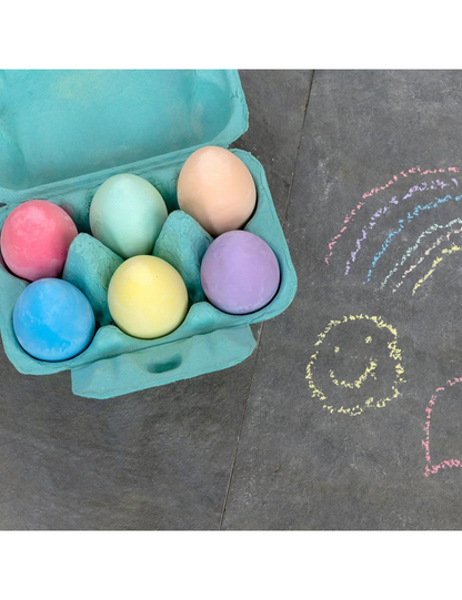 Six Coloured Chalk Eggs