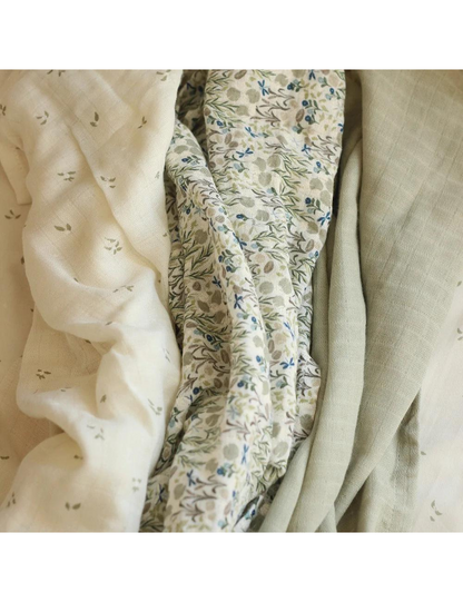 Organic Baby Muslin Squares Set of 3 - Riverbank