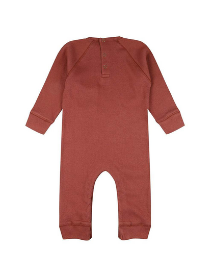 Rib Playsuit Brick