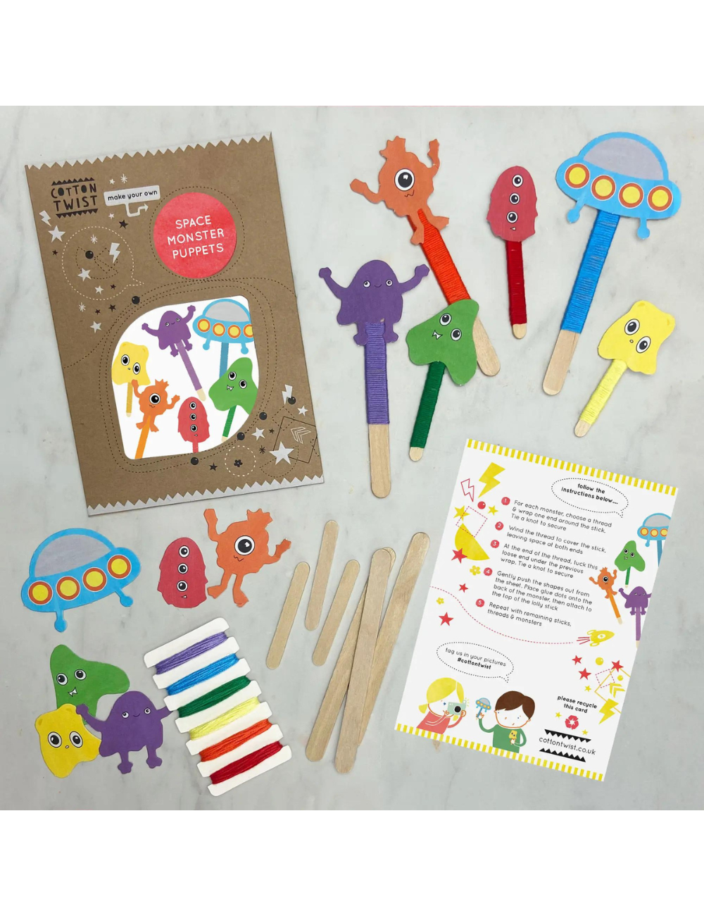 Make Your Own Space Monster Puppets