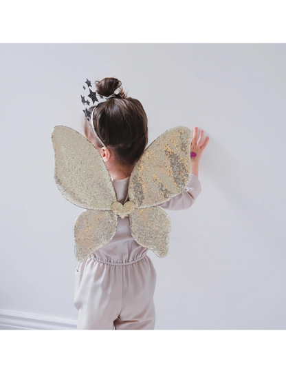 Gold Sequin Butterfly Wings