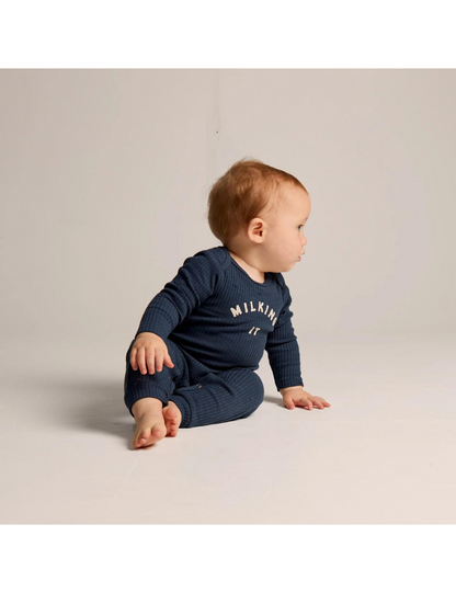 Navy Onesie Milking It