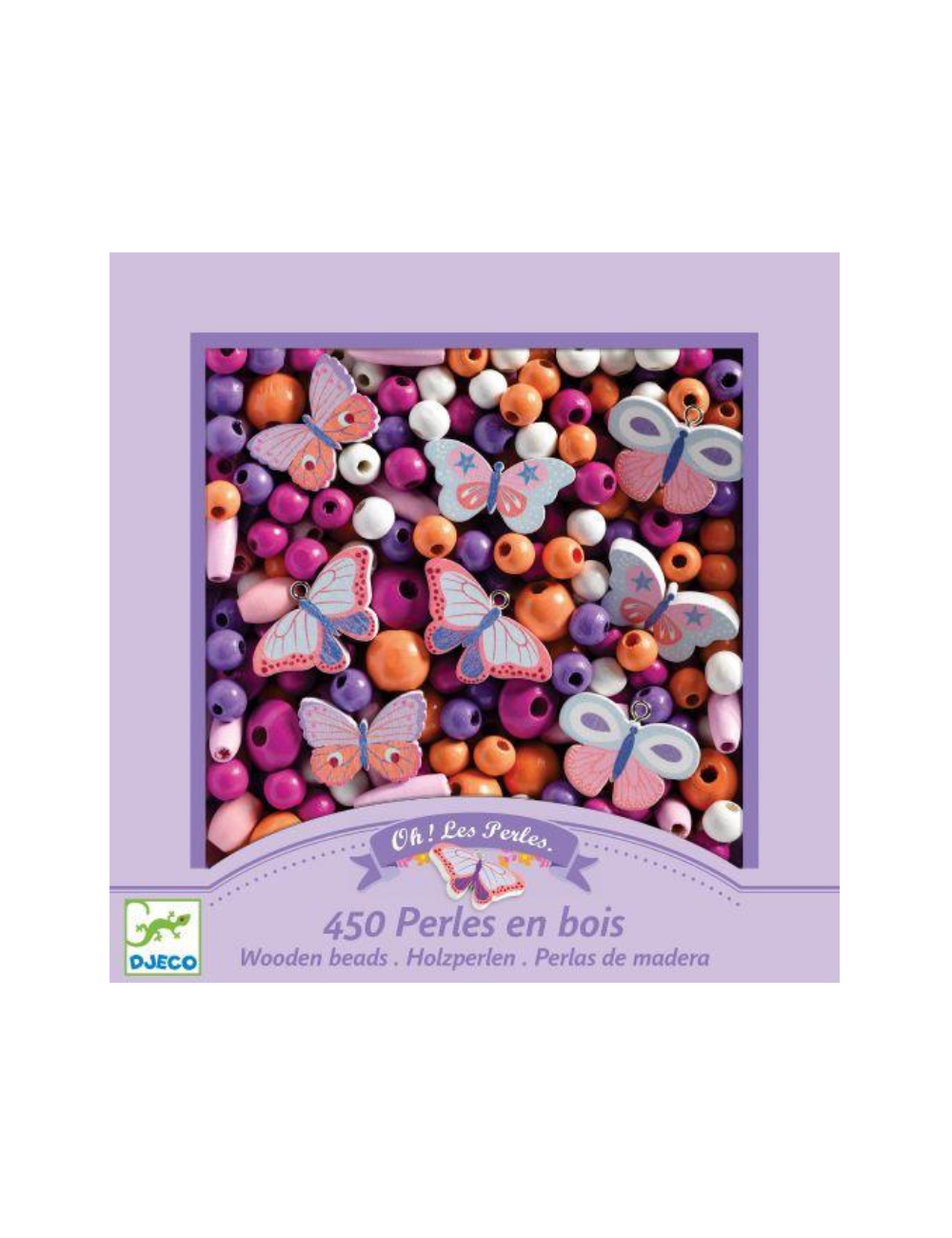 Wooden Beads - Butterflies