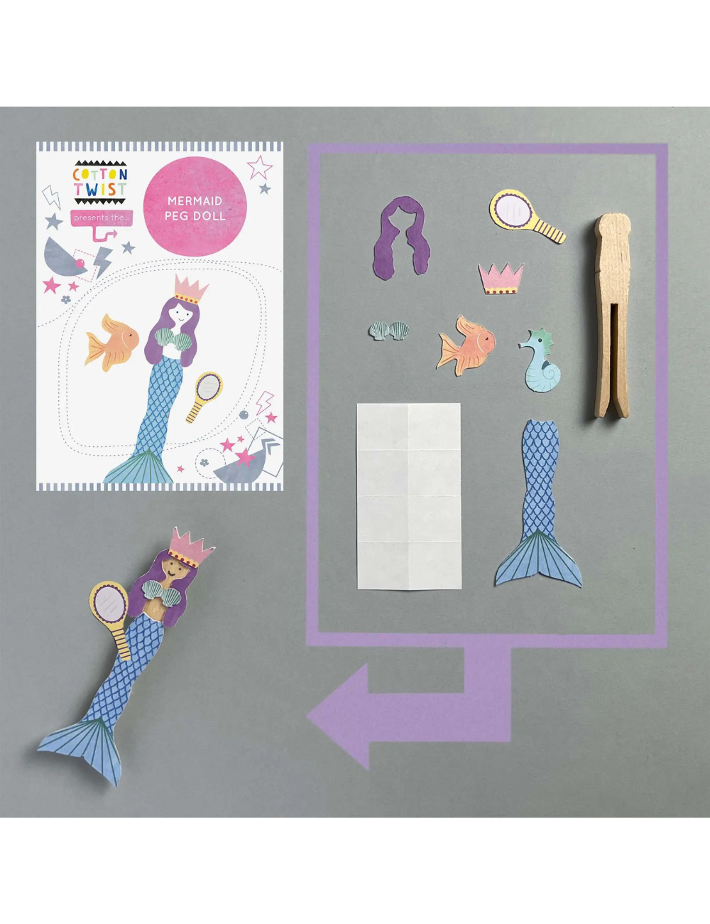 Make Your Own Mermaid Peg Doll