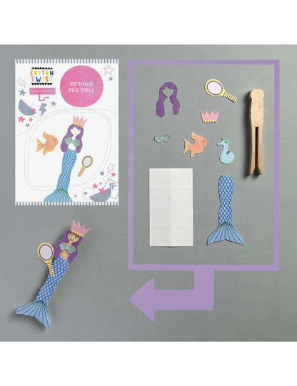 Make Your Own Mermaid Peg Doll