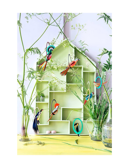 Studio Roof Pop Out Card, Paradise Birds Swinging Gili
