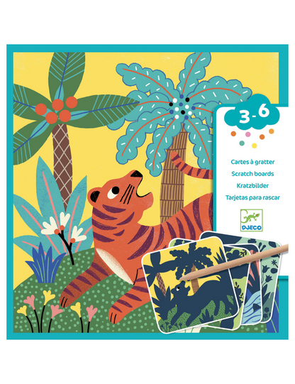 Djeco Wild Beasts Scratch Boards