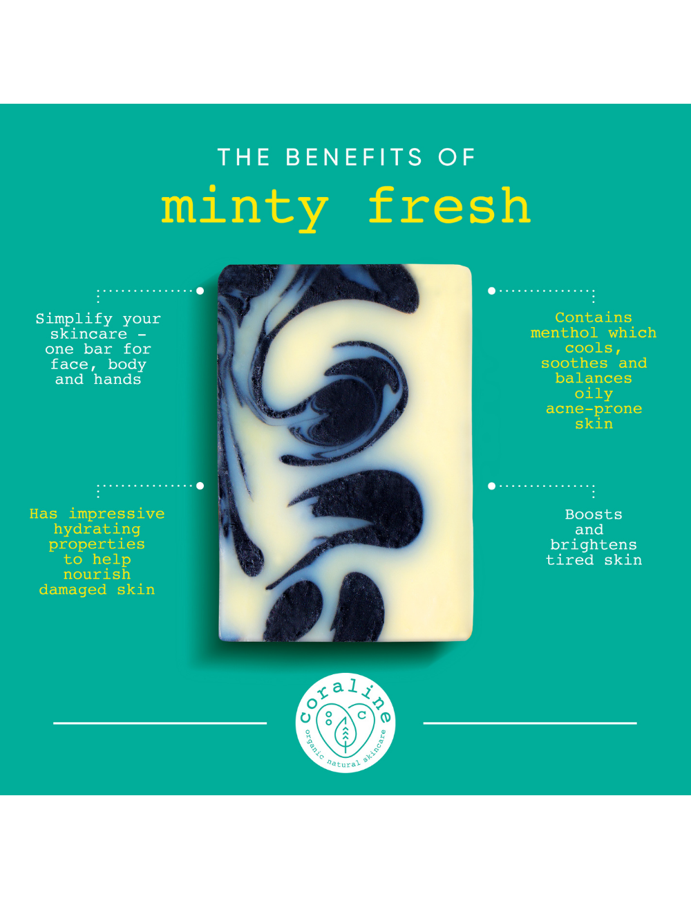 Minty Fresh - Peppermint, Lemon and Activated Charcoal Soap Bar