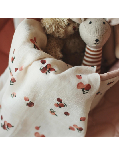 Organic Baby Muslin Swaddle - Peaches