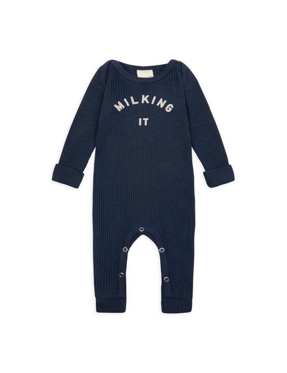 Navy Onesie Milking It