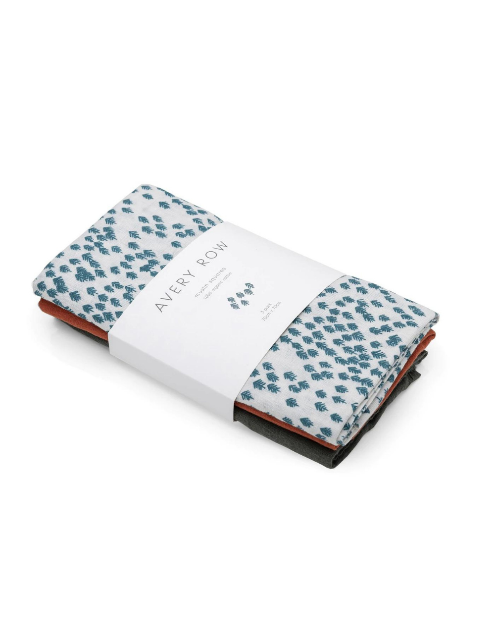 Organic Baby Muslin Squares Set of 3 - Nordic Forest