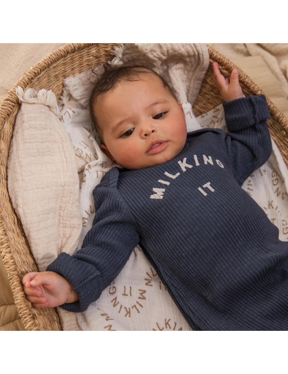 Navy Onesie Milking It