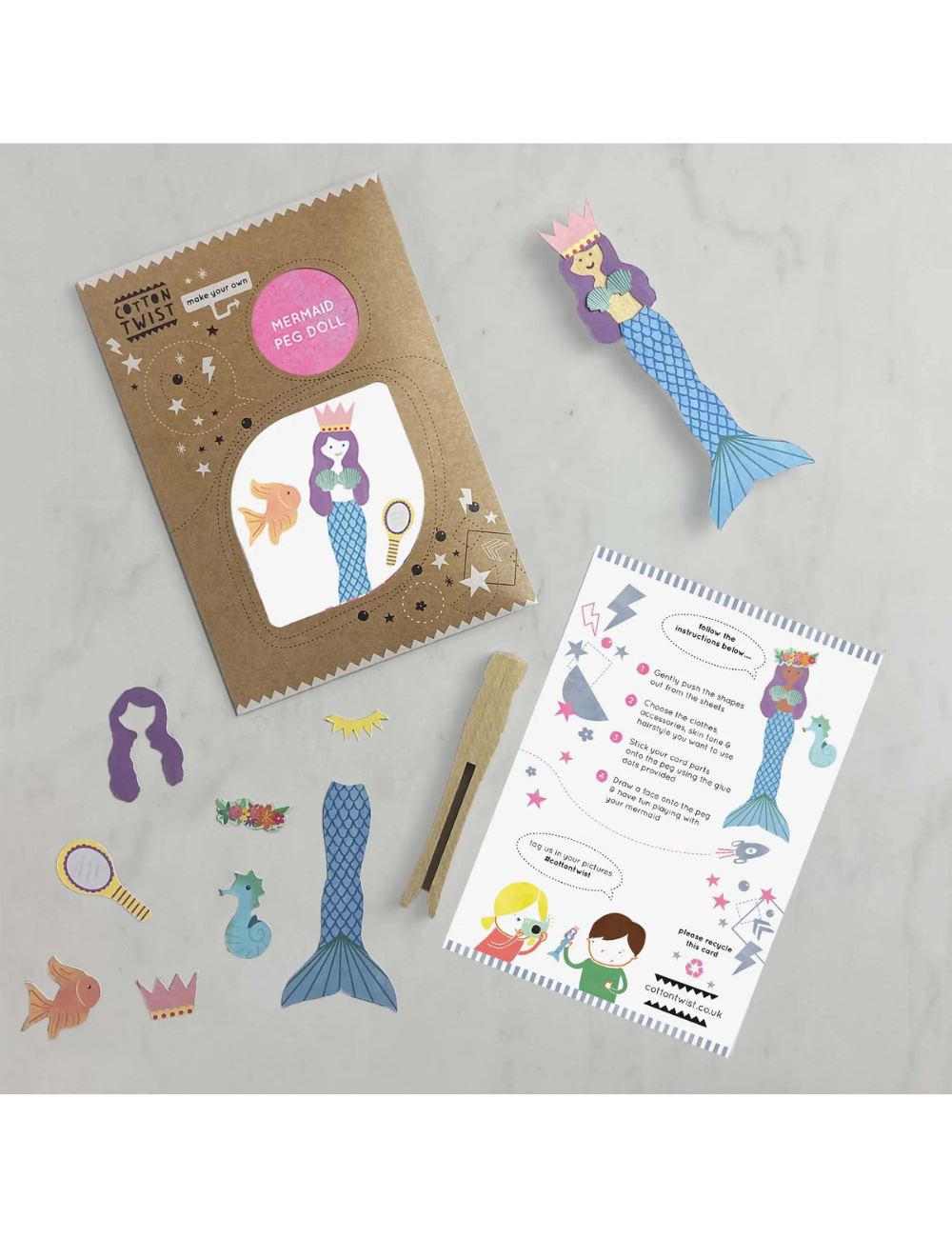 Make Your Own Mermaid Peg Doll