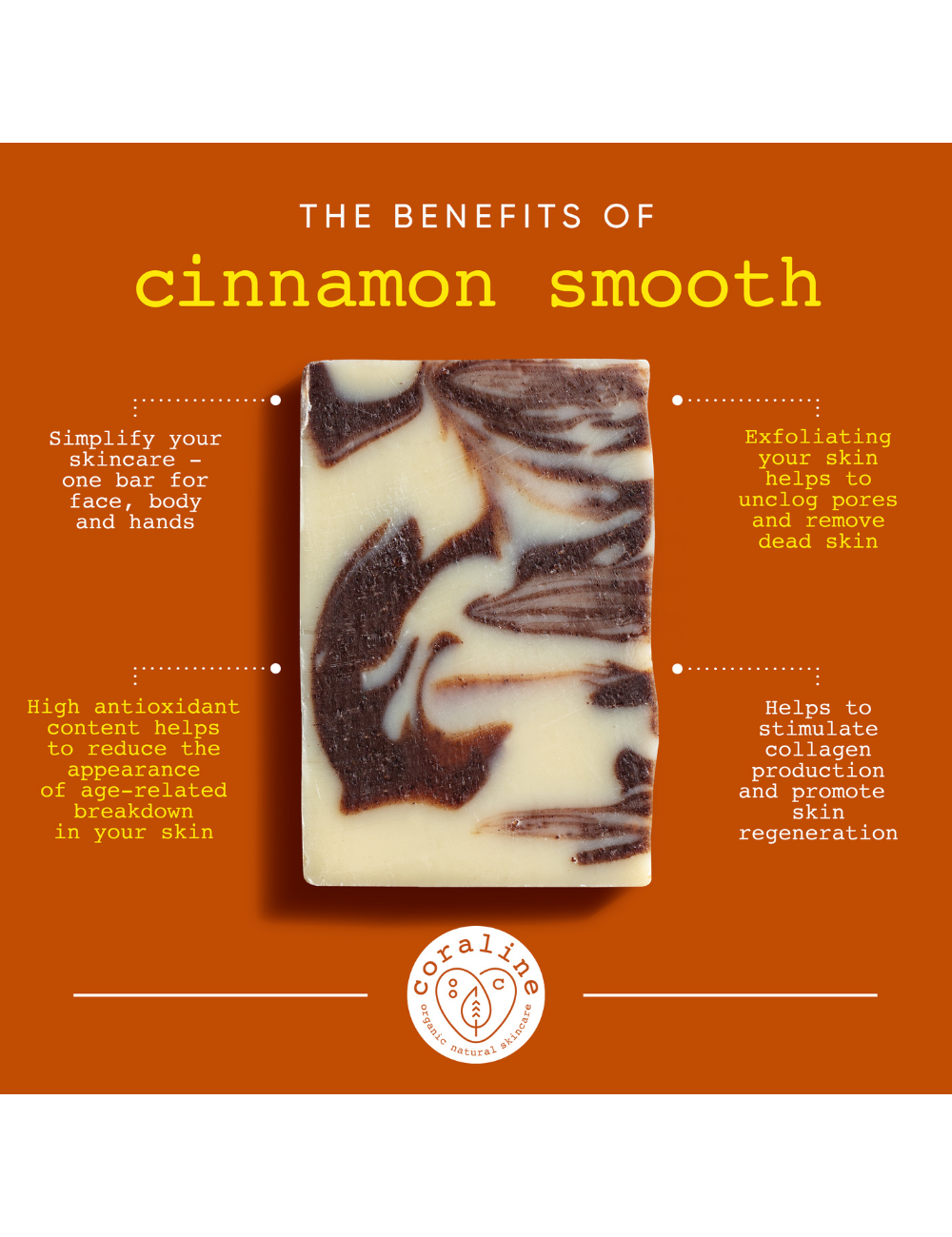 Cinnamon Smooth - Cinnamon, Oat and Almond Exfoliating Scrub Soap Bar
