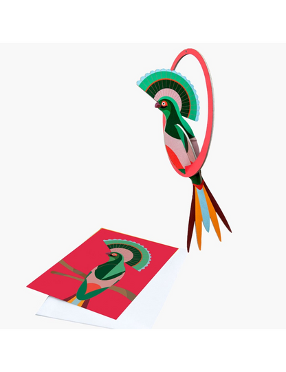 Studio Roof Pop Out Card, Paradise Birds Swinging Gili