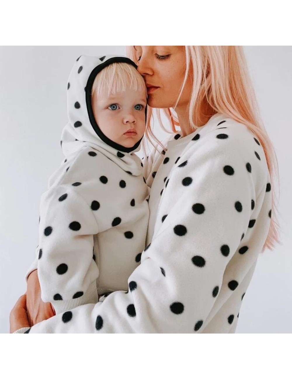 Polka Spot Adult Fleece Sweatshirt