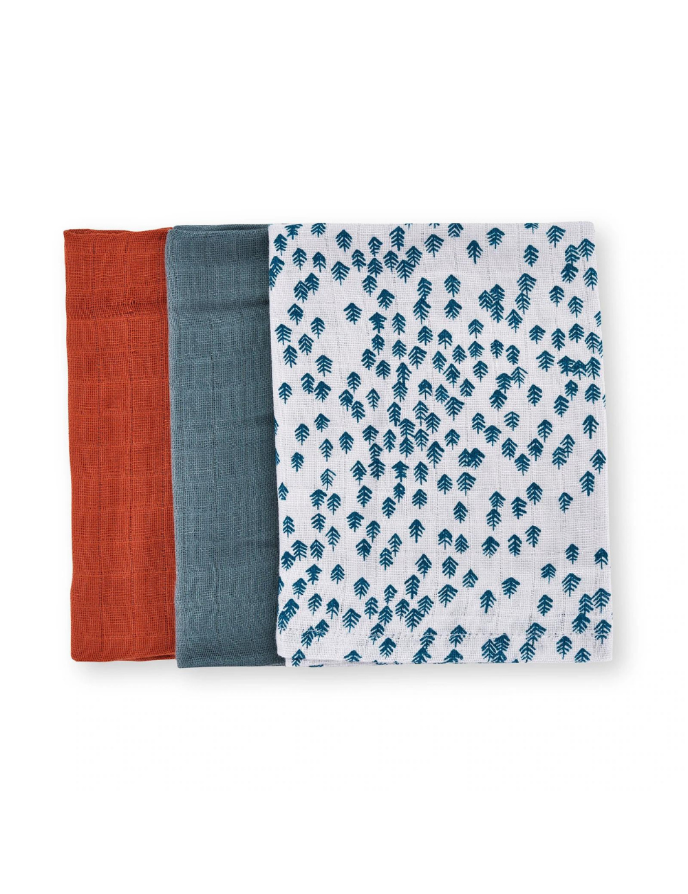 Organic Baby Muslin Squares Set of 3 - Nordic Forest