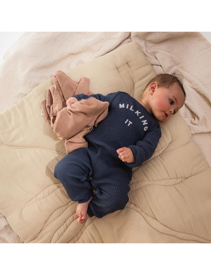 Navy Onesie Milking It