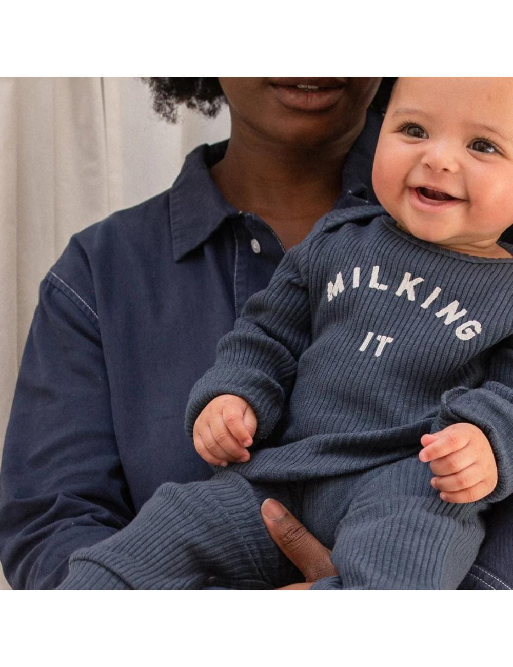 Navy Onesie Milking It