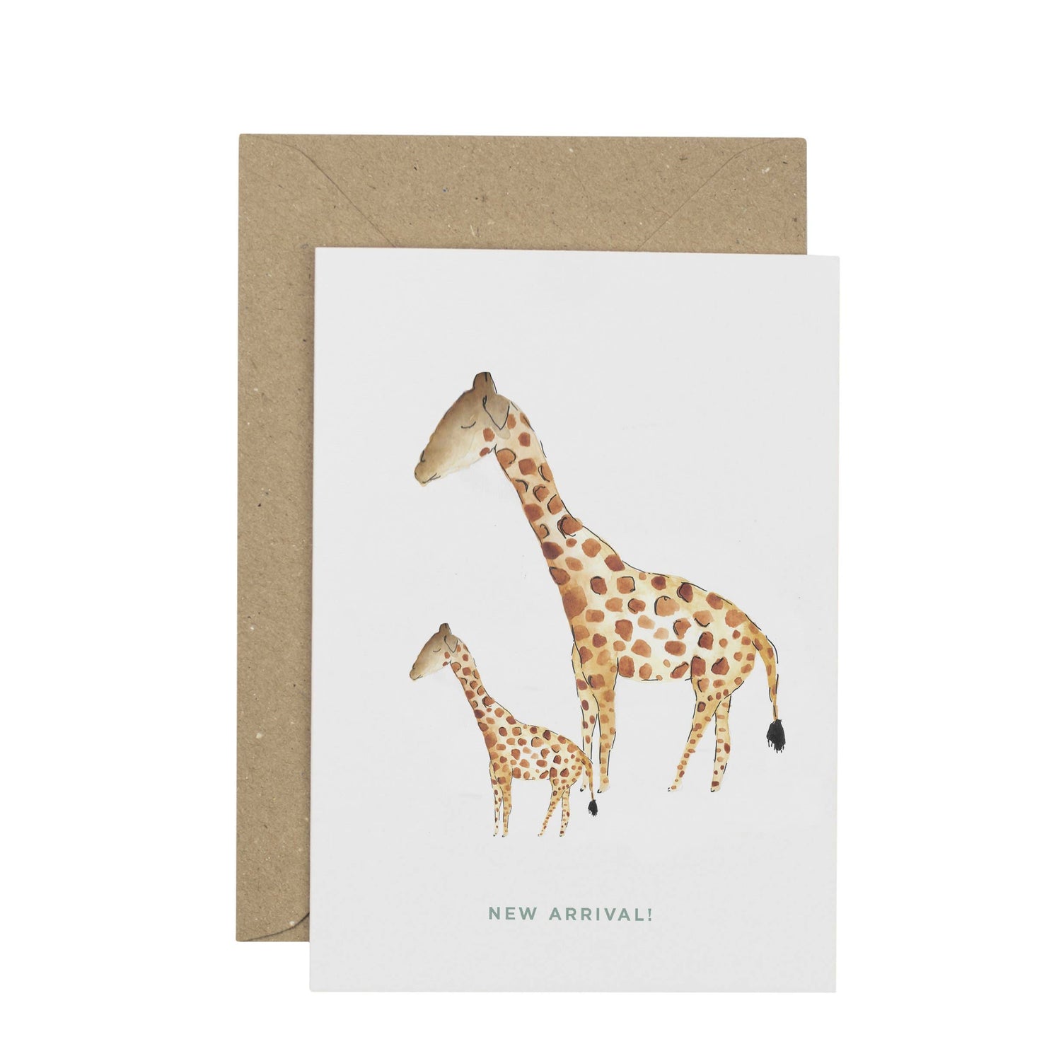 New Arrival Giraffe New Baby Greetings Card